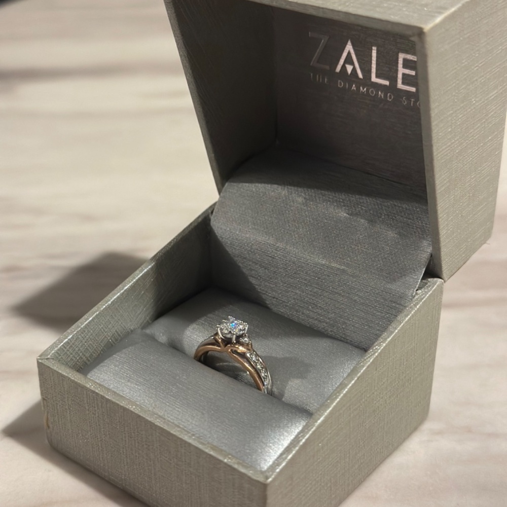 Zales Diamond Ring + Pandora Ring - Picture 2 of 8